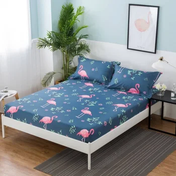 

mylb New Printing Bed Mattress Cover Waterproof Mattress Protector Pad Fitted Sheet Separated Water Bed Linens with Elastic