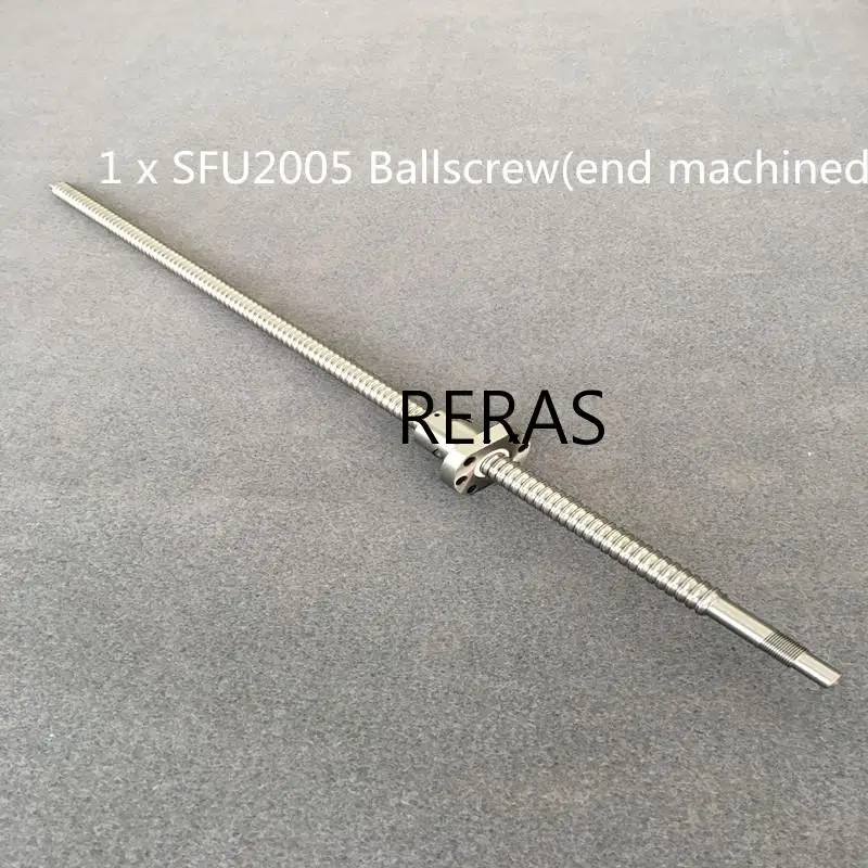 SFU2005 / 2010 300 400 500 600 650 700 750 800 900 1000 1200 1500 мм шариковый винт BK15/BF15 концевые