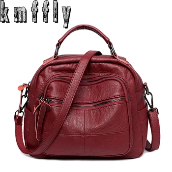 

KMFFLY 2018 Fashion Zipper Women Bag Luxury Brand Women Messenger Bags Ladies Handbags New Woman Leather Handbags Sac Mosaic