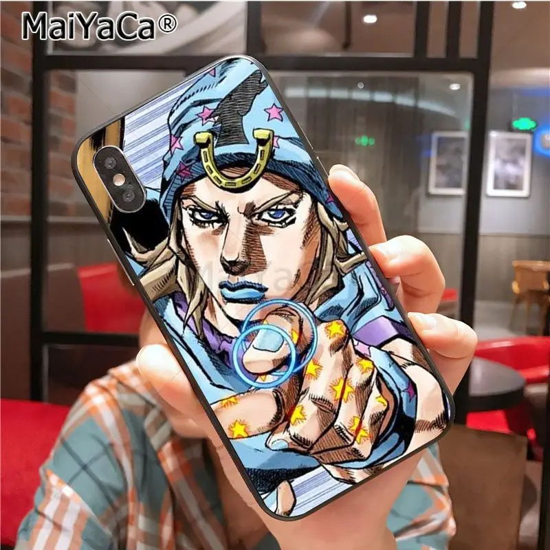 MaiYaCa JoJo Необычные Приключения милый чехол для телефона iphone 11 Pro X XS XR XS MAX 8 7 6 6S Plus 5 SE cass - Цвет: 5