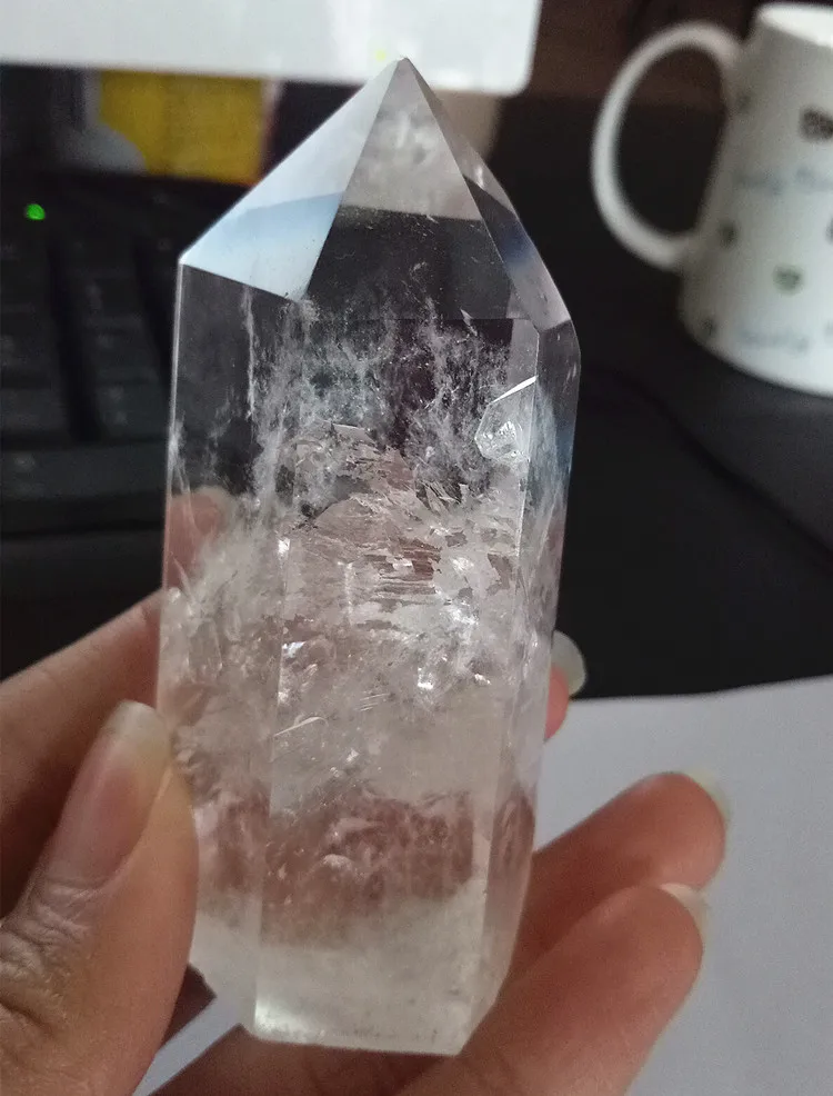3 шт. Натуральный прозрачный кристалл точка белый кварц палочка