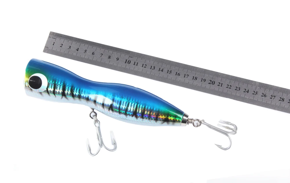 Mizugiwa-Jigging-fishing-Tuna-Fishing-lure-GT-Popper-Trolling-Bait-Wood-Body-130g-20cm-Handcraf-Wood (3)
