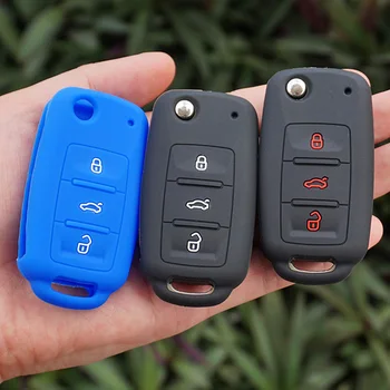 

100pcs/lot Silicone key fob skin cover case POLO Bora Beetle Tiguan Passat B5 B6 MK5 6 Jetta Eos for Skoda for SEAT wholesale