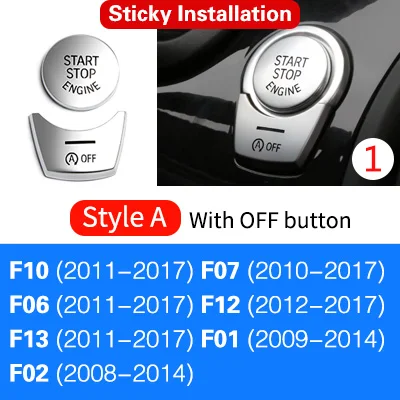 TPIC аксессуары для салона автомобиля ABS хромированные наклейки на кнопки для BMW F10 F07 F06 F12 F13 F01 F02 F20 F30 F32 Стайлинг автомобиля - Название цвета: Style 1