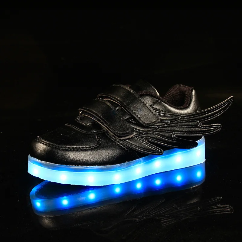 Новинка года; детская обувь; спортивная обувь для мальчиков и девочек; Светодиодный свет; Светящиеся; детская повседневная обувь с usb-зарядкой; Размеры 25-37 - Цвет: 10