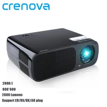 Crenova XPE600 1080 P HD 3D Proyector 2600 Lúmenes 5.0 Pulgadas TFT Lcd Proyector de Cine En Casa