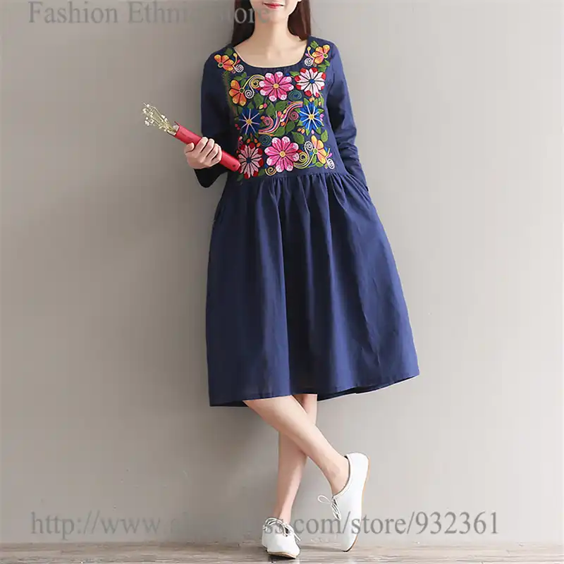 vestidos mexicanos plus size