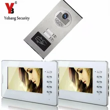 Yobang Security 7″ Apartment Video Secure Doorbell Intercom With RFID Access IR Camera For 2 Unit Apartment
