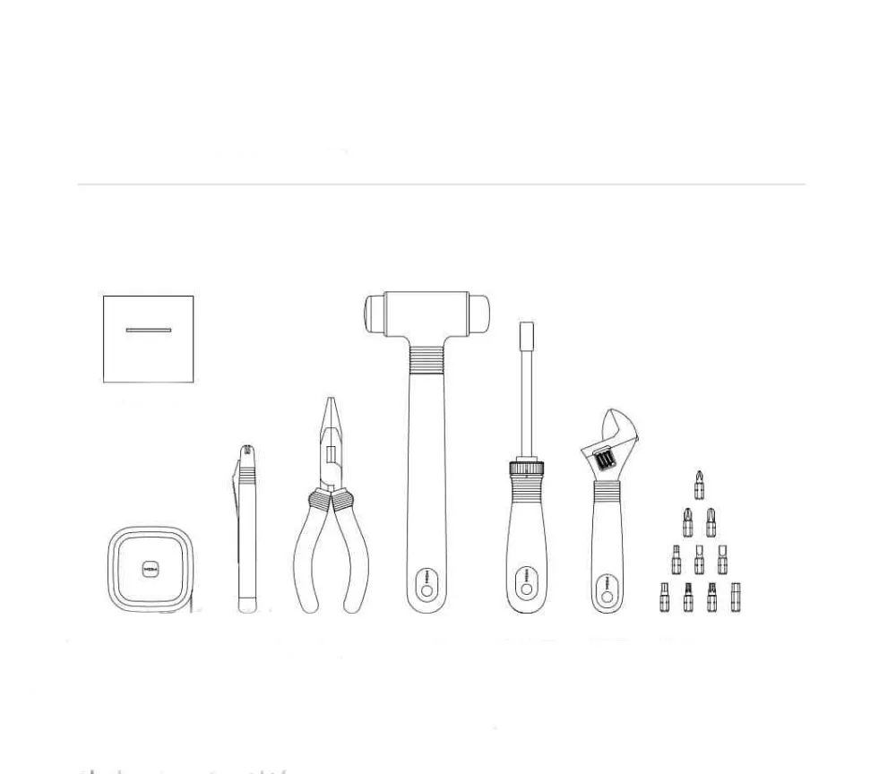 XIAOMI MIIIW 16 шт. Набор инструментов DIY общие инструменты для дома с отверткой гаечный ключ молоток лента плоскогубцы Набор инструментов