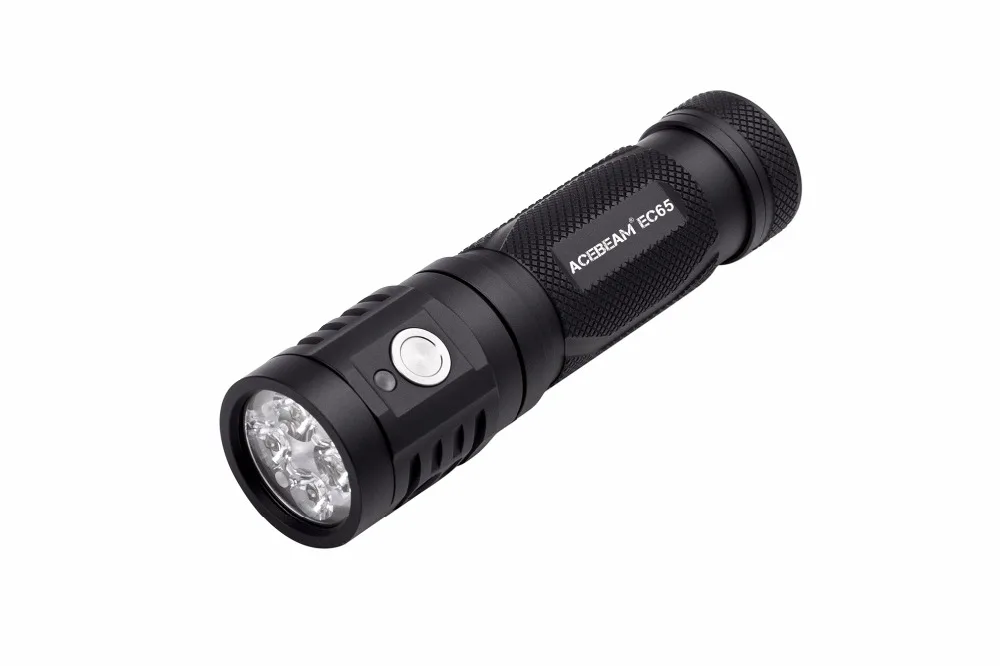 ACEBEAM EC65 тактический фонарик XHP35 HI NICHIA 4x90 + CRI светодиоды max 4000лм луч бросок 258 м Факел