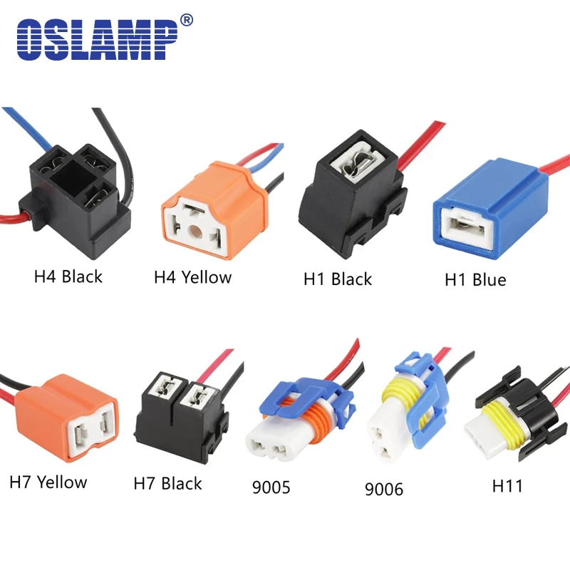 Oslamp 2 шт. H4 H7 H1 H11 9005 9006 керамический держатель лампы удлинитель автомобильный провод галогенный адаптер разъем лампы