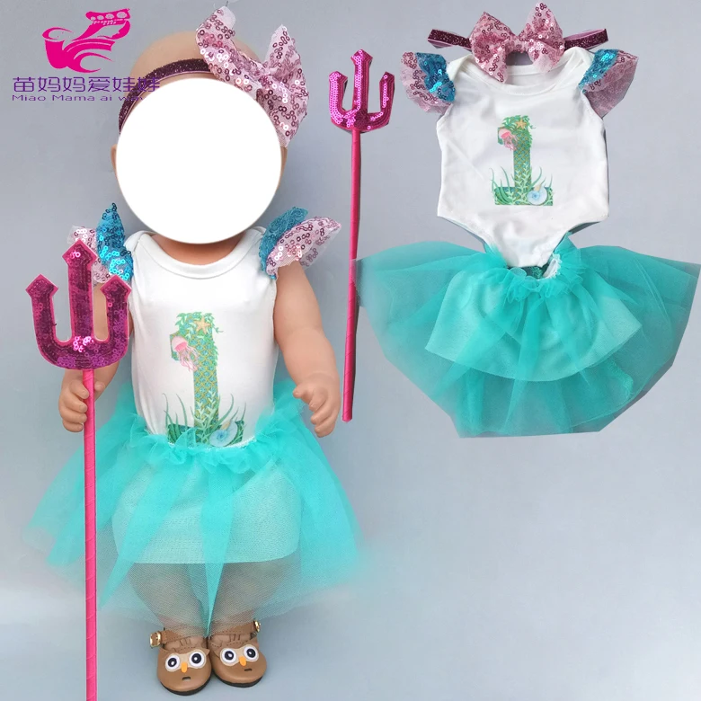 17 дюймов reborn Одежда для куклы-младенца платье комплект детские трико для куклы для 18 дюймов 45 см девочка куклы одежда