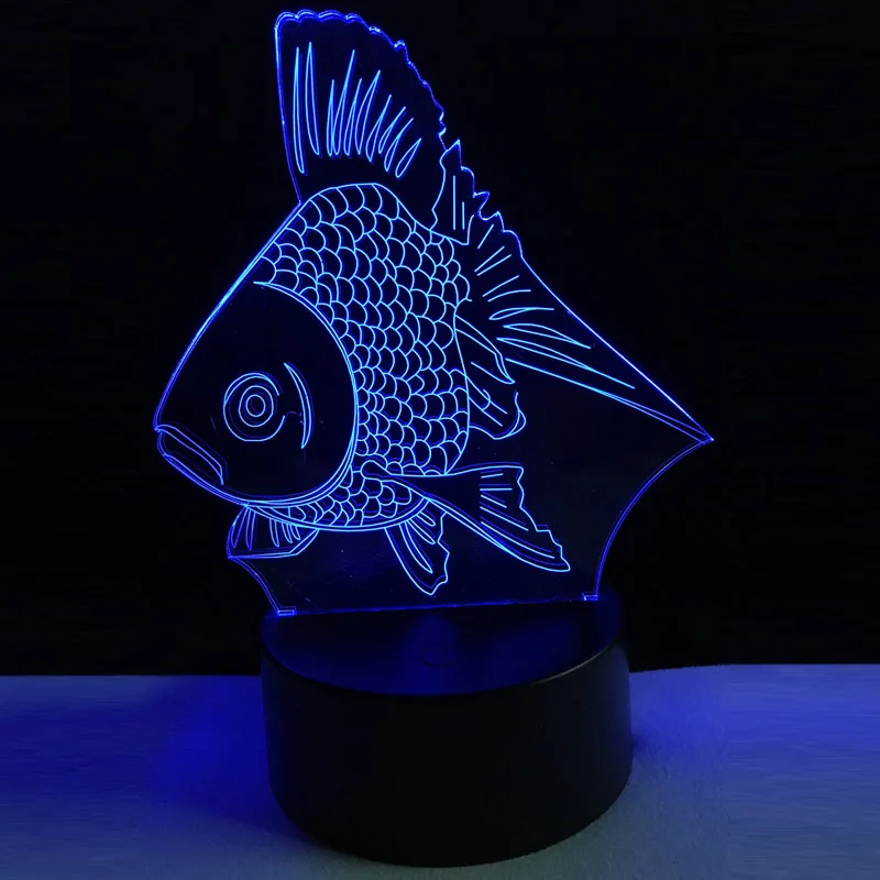 

Children's Day Gift modern LED Night Light Color Change 3D Gold Fish Table Desk Lighting Bedroom Lamparas Kids Gift Home Decor