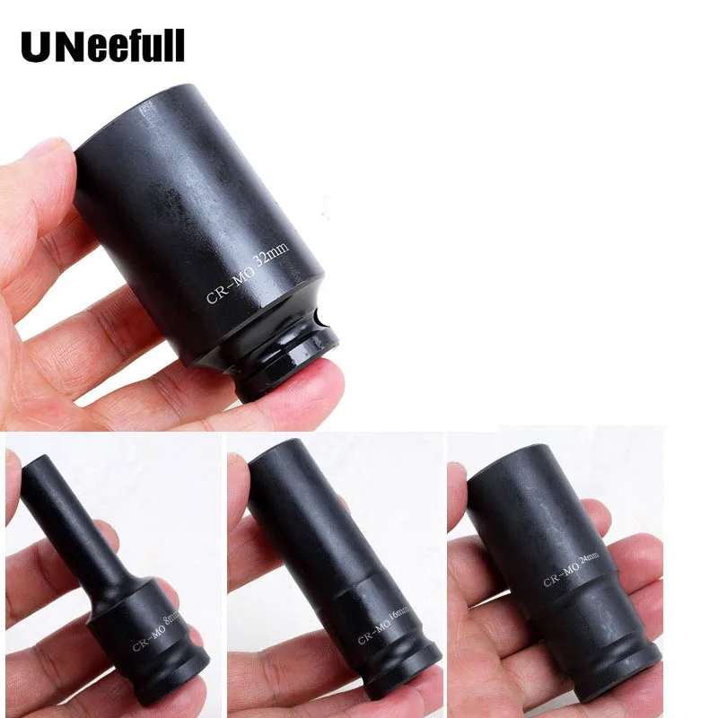 

UNeefull 1/2" Universal Lengthened Pneumatic Socket Head ,Metric Deep Wall Air Adopter Impact Socket Set Auto Repair Wrench Tool