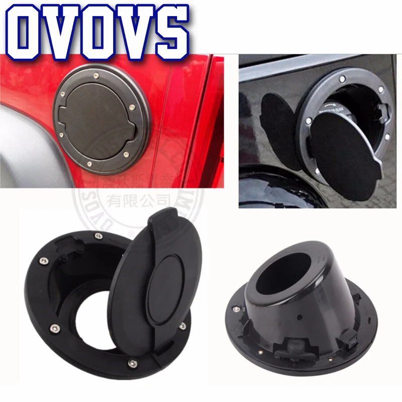 

4x4 Accessories Aluminum Auto Fuel Filler Oil Gas Tank Cap Cover For Jeep Wrangler JK 07-17 2/4 door