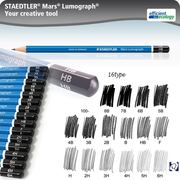 Профессиональные карандаши для рисования STAEDTLER 100 16 типов 12 шт./лот|box flag|stationery
