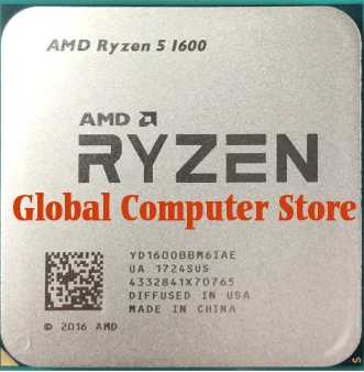 AMD Ryzen 5 1600 R5 3 2 ГГц шестиядерный 12 резьбовой 65 Вт новый процессор ЦП разъем AM4