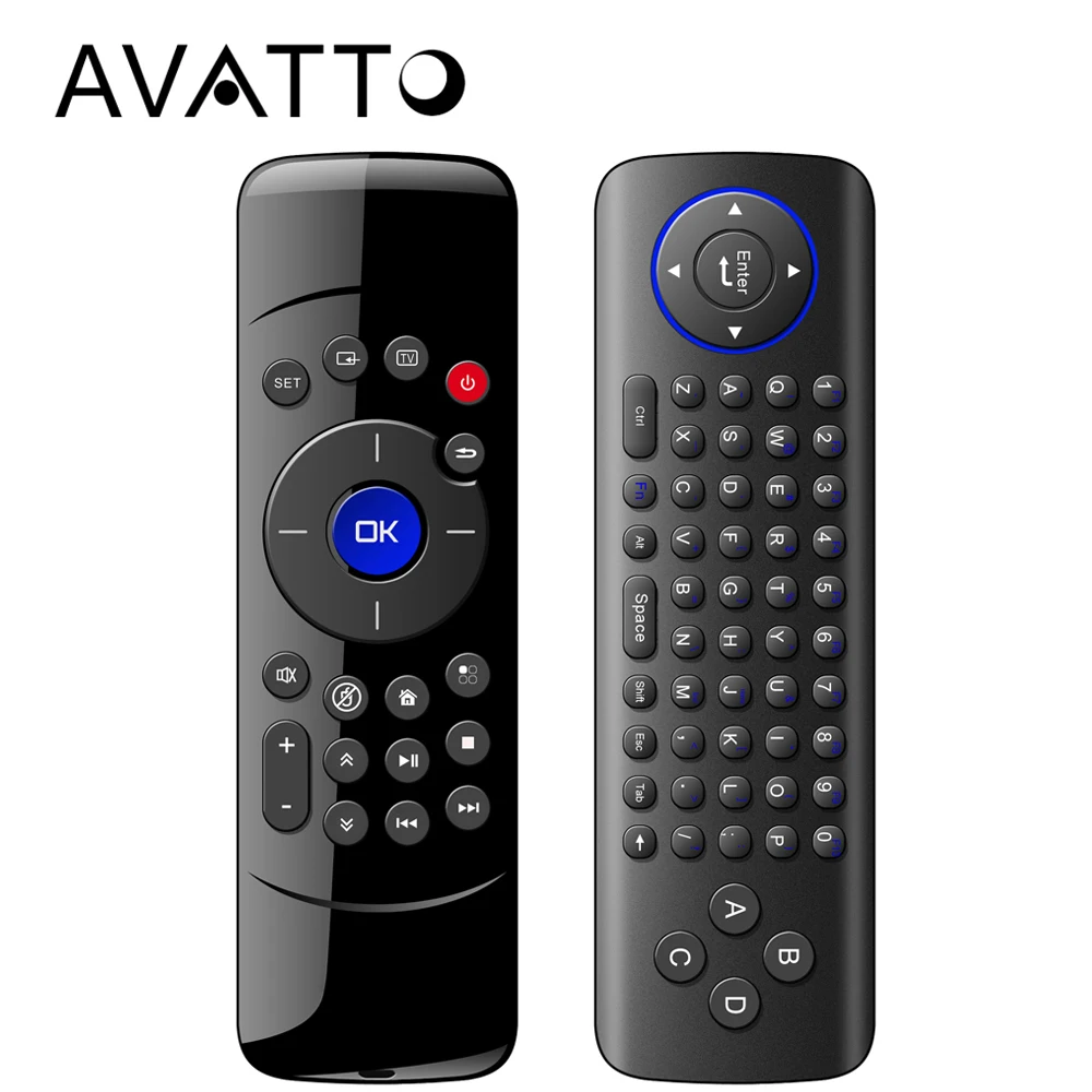 

[AVATTO] IR Learning Mini Air Mouse For Gyro Sensing Game 2.4GHz Wireless Keyboard Remote Control For Windows Android TV Box PC