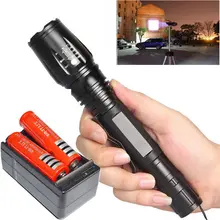 2200 люмен xml T6 Высокая мощность регулируемый светодиодный фонарик 18650 зарядное устройство+ 2*18650 батарея