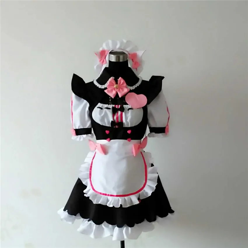JP Аниме Nekopara Chocola maid Косплей Костюм на заказ Хэллоуин Ванильная Горничная косплей