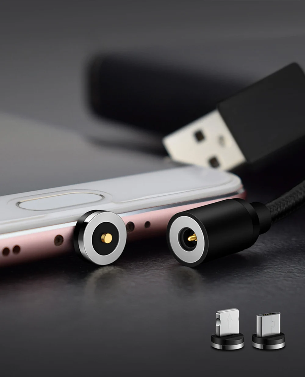 1 м Магнитный USB кабель для iPhone 7 Micro магнитное зарядное устройство Samsung S9 Xiaomi