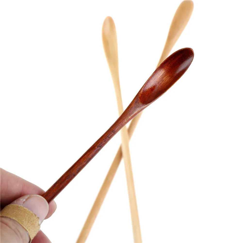 Wooden Honey Spoon for Honey Jar Long Handle Mixing Spoon Coffee Stirrer Natural Wood Spoon