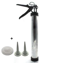Aluminum Alloy Caulking Glass Glue Gun Soft Silicone Sausage Sealant Cartridge Gun Renovation Worker Repairing Tool Labor Saving