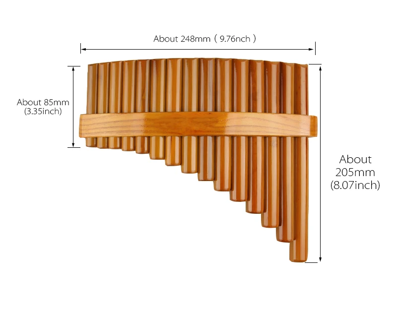 Flûte de pan chinoise traditionnelle en clé C Get in Zen
