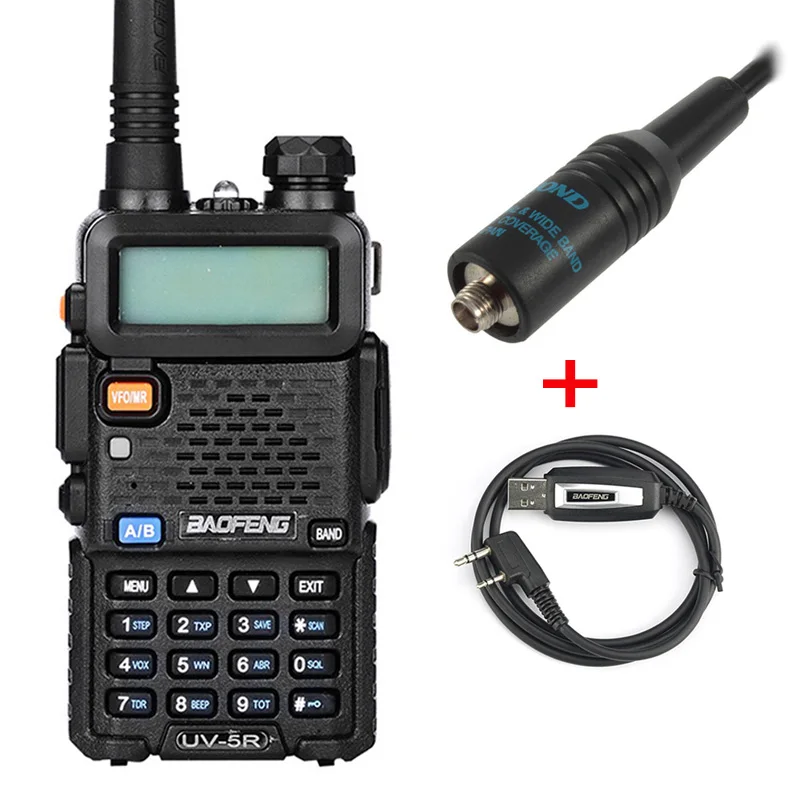 Двухстороннее радио Baofeng UV5R двухдиапазонное Ham рация CB с USB программатором и