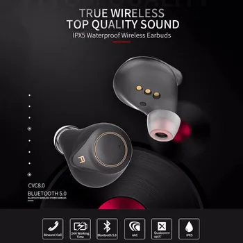 

Hot sale T1-APTX TWS True AptX Bluetooth 5.0 Wireless HD Earphone Headphones Earphones For iPhone for Samsung