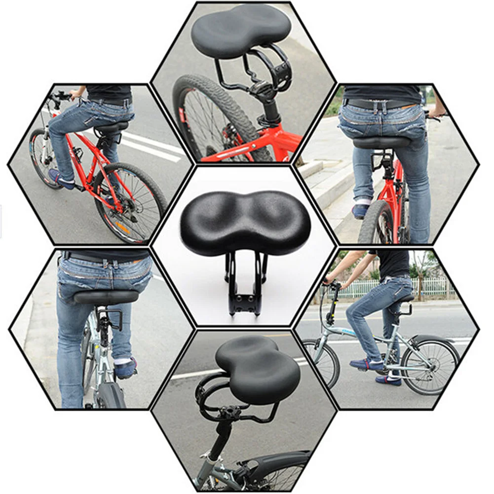 

Breatheable Bike Cushion Extra Wide Large MTB Mountain Bike Cycling Skidproof Saddle Cover Cushion Testicles Protective Saddle
