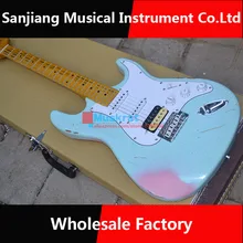 В наличии! Электрическая гитара ST Sky blue color Do old бесплатная