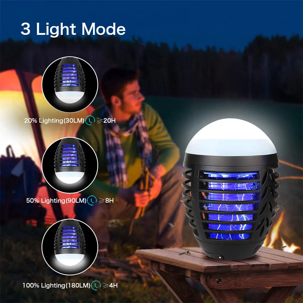 

USB Rechargeable Mosquito Killer Lamp Outdoor Night Light Home Anti Bug Zapper Purple Radiation Lamps D0