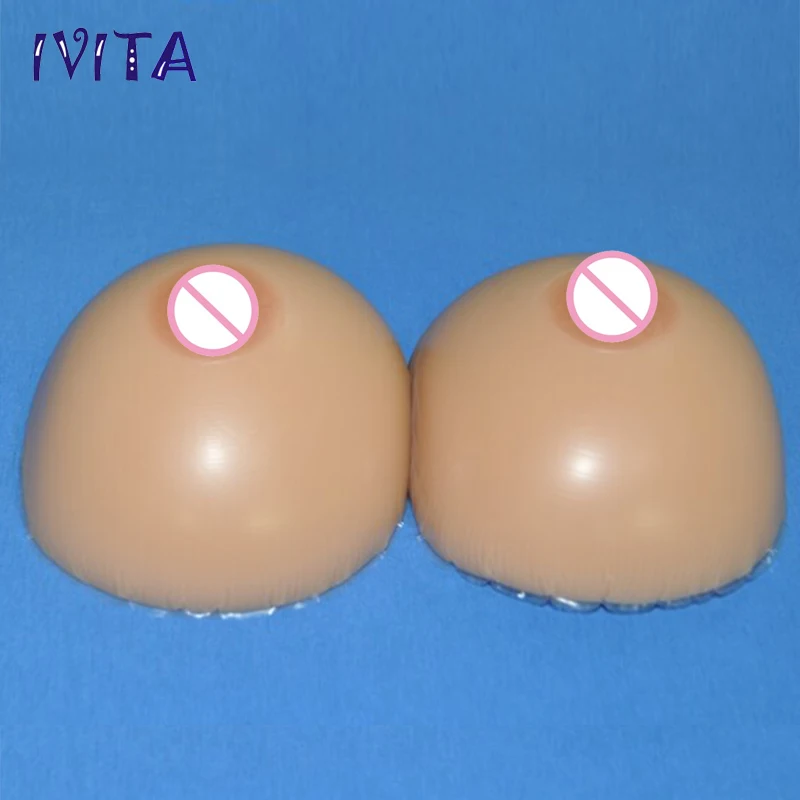 4600g/pair Beige Circular Realistic Silicone Artificial Fake Boobs False Breasts Forms For Falt Chest Crossdresser Transgender