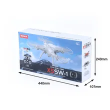 Syma X5SW WIFI FPV 2.4Ghz 4CH 6-Axis RC Quadcopter Drone 0.3MP Camera HD White Black RTF
