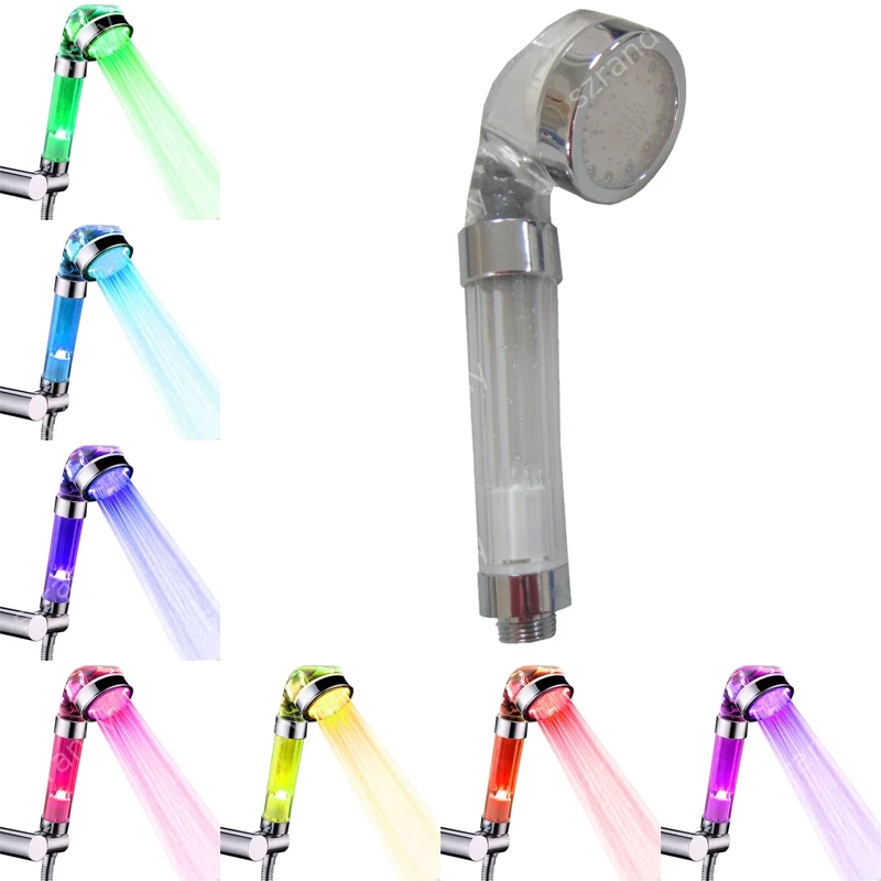 

2016 New Color Changing LED shower head with two motors Magic Shower