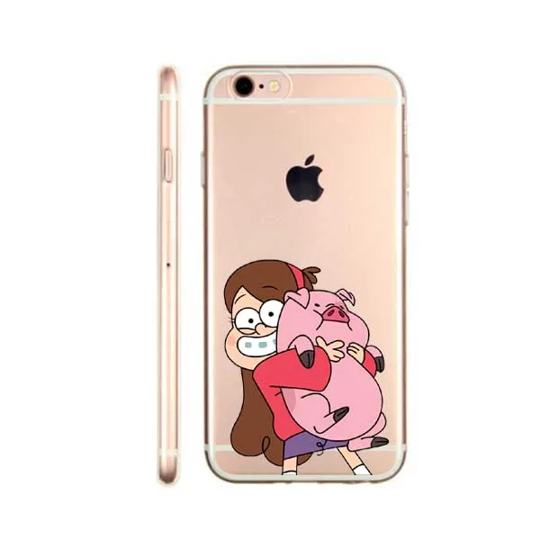 Mabel Gravity Falls Cartoon animals pig soft TPU Phone Case Cover for iPhone 7 XR XS Max 5 5s SE 6 6s 6Plus X 8 8Plus