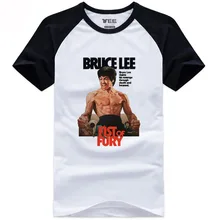 Летние Стильные китайские футболки кунг-фу с принтом Брюса Ли, хлопковая футболка для мужчин, высокое качество, футболки кунг-фу