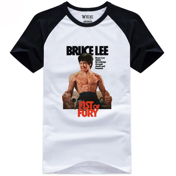 

Summer Style Chinese Kung Fu T-shirts Bruce Lee Printed Cotton T Shirt Men High Quality Kung Fu T-shirts