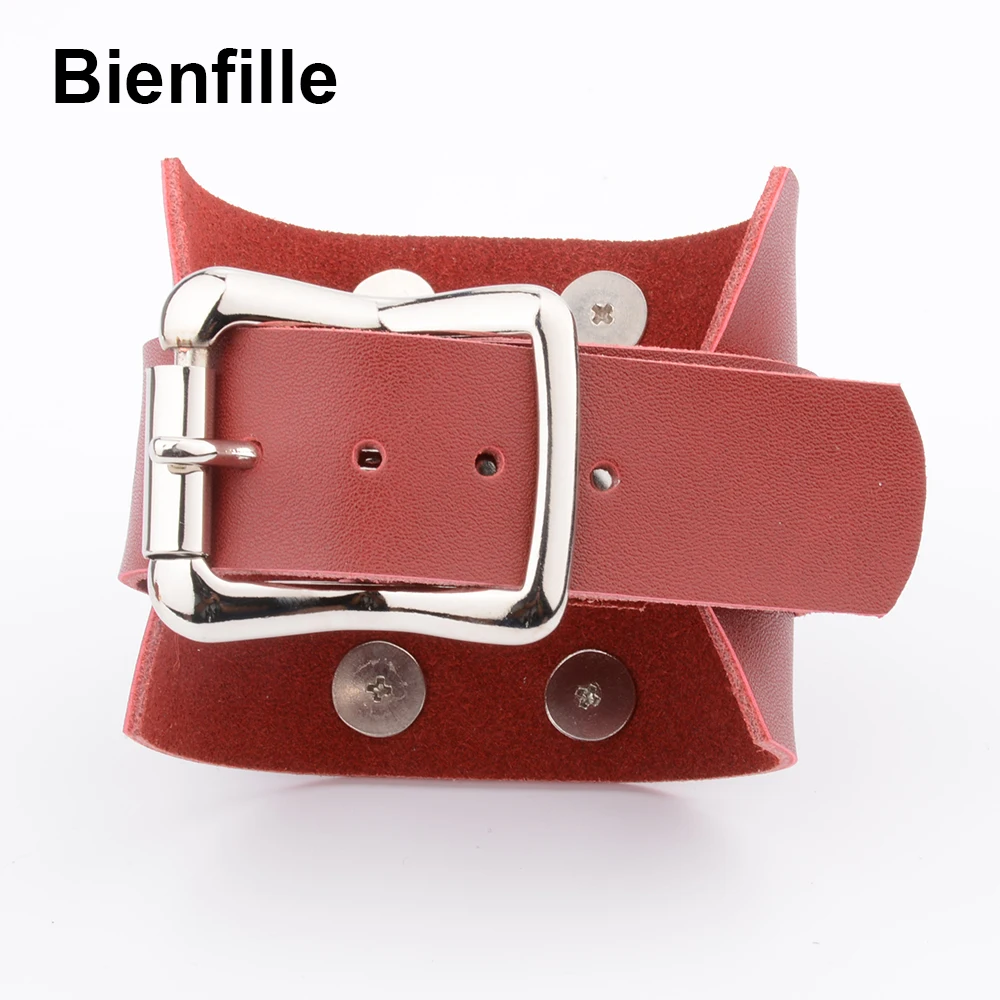 Браслет мужской из натуральной кожи с круглым воротником в стиле панк|bangle men|bracelet