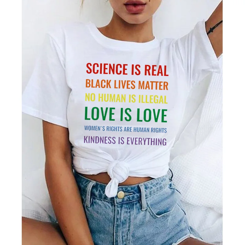 Lgbt футболка rainbow love is love, женская футболка для геев, женщин, топы, футболки kawaii Love Wins femme, футболка - Цвет: 1873
