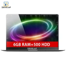 ZEUSLAP 15 6inch 1920X1080P Full HD 6GB RAM 500GB HDD Intel Quad Core Windows 10 System