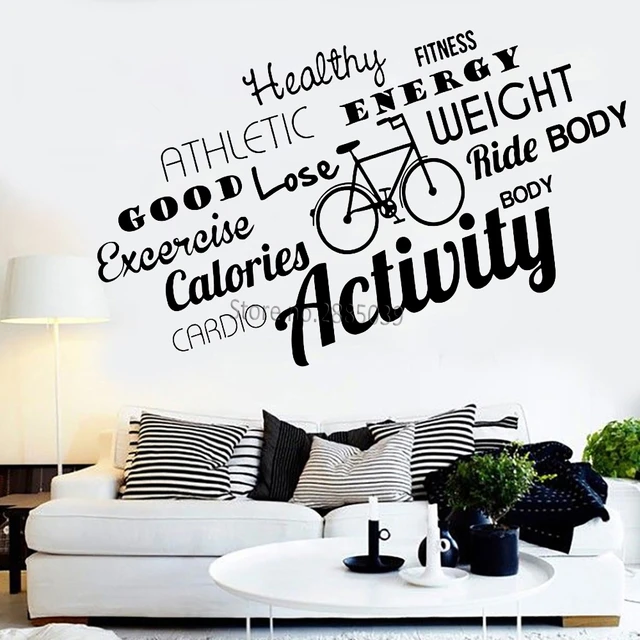 Wall Vinyl Decal Sport Quote Words Push Your Limits Gym Interior Decor  Unique Gift z4379