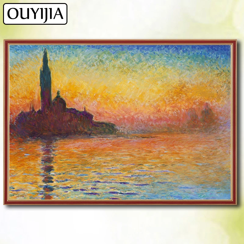 OUYIJIA Monet 5D алмазная живопись сделай сам большая картина с изображением святого