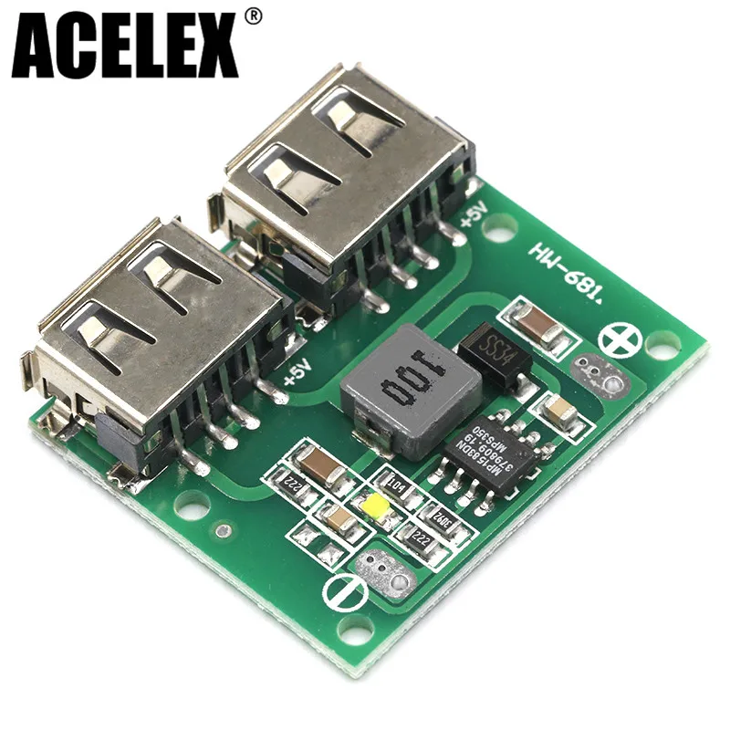 10 шт. 12V24Vto5V DC-DC понижающее зарядное устройство Модуль питания Двойной выход USB