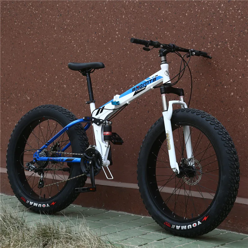 26 Inch 7/21/24/27 Speed Mountain Bike Folding Double Shock Absorption Bicycle Snow Bike for Sale