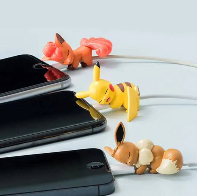20pcs Sleeping Animal Bite USB Phone Charger Data Protection Cover Mini