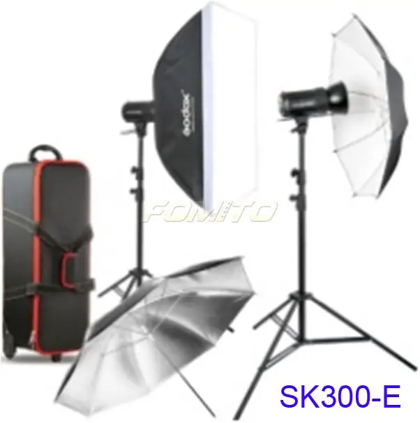 Godox SK300-E студийная вспышка набор профессиональная студийная вспышка SK серия 2 шт* SK300 головка 220V мощность макс 300WS GN58