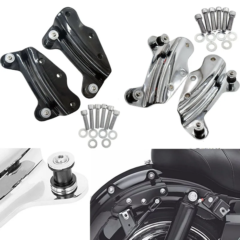 Black 4-Point Docking Hardware Kit for 2009-2013 Harley Davidson Touring Road King Electra Glide Road Glide Street Glide