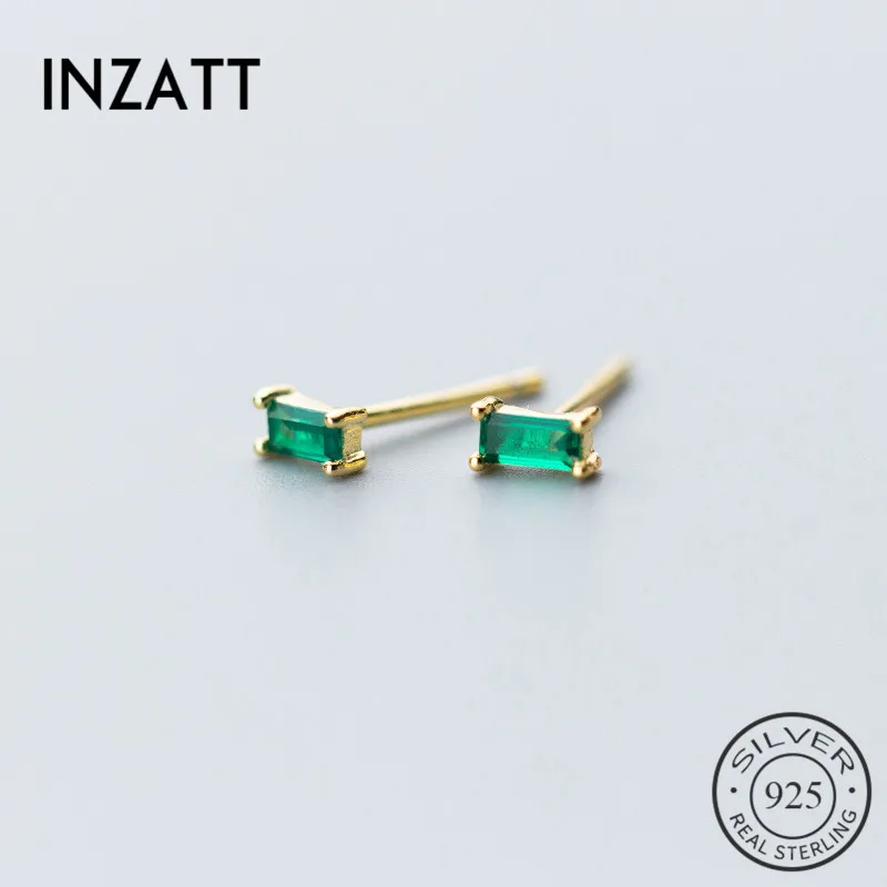 Женские минималистичные серьги гвоздики INZATT вечерние Геометрические Квадратные